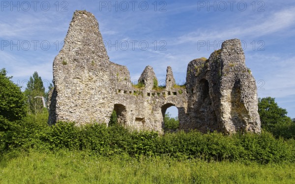 Odiham Castle, also known as King John's Castle, is a ruined castle from the 14th century. Greywell, Hampshire, South East England, Great Britain