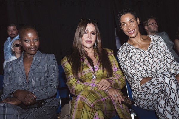 Florence Kasumba, Simone Thomalla and Annabelle Mandeng at the Kilian Kerner Fashion Show during Berlin Fashion Week 2025 on 2 July 2025