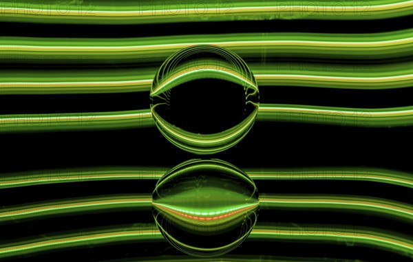 Light painting with a glass sphere