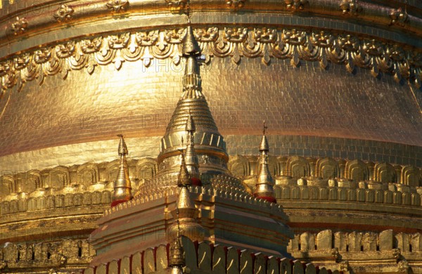 Gilded dome of a pagoda, Thailand