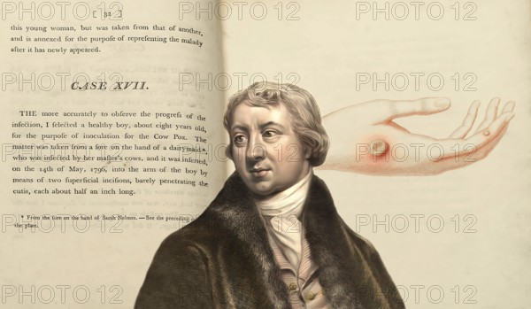 Edward Jenner, 1749-1823, English physician and scientist, digitally restored