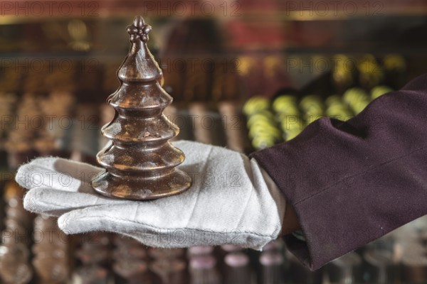 Chocolate christmas tree in a shop