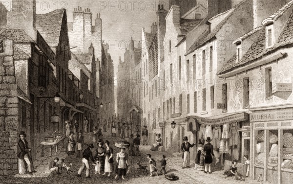 St Mary's Wynd, from the Pleasance, Edinburgh, Scotland, 19th century, from Modern Athens by Th. H. Shepherd
