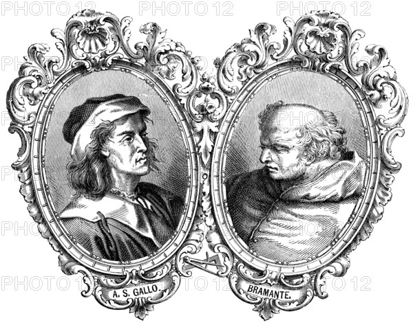 Giuliano da Sangallo, Donato Bramante, Italian architects of the Renaissance