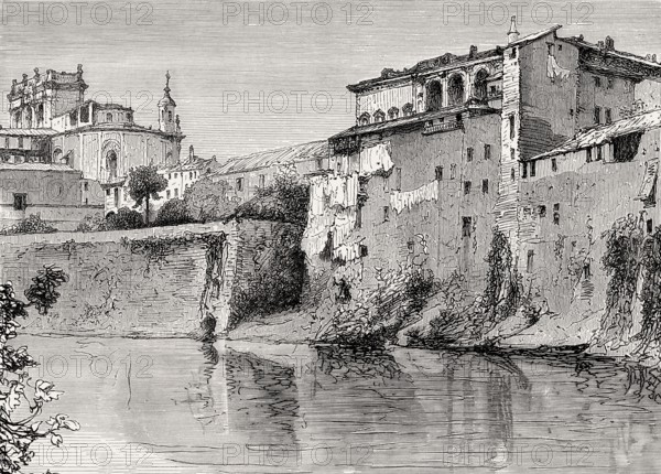Palazzo Farnese, Piazza Farnese, Rome, Italy, 19th Century