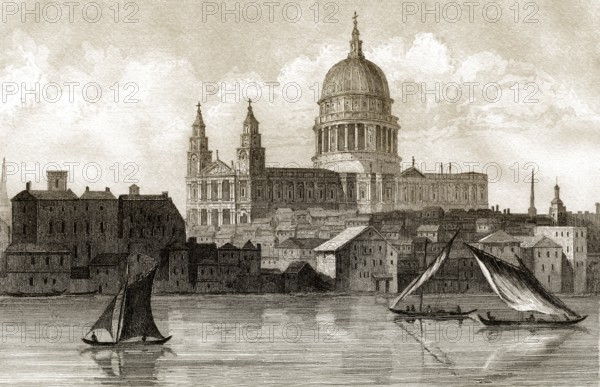 Ansicht der St. Paul's Cathedral, London, 18. Jahrhundert