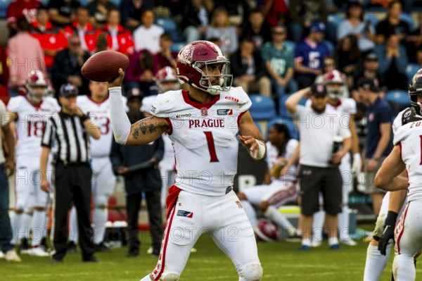 European League of Football, ELF/ Game: Prague Lions at Munich Ravens on 09. June. 2024, in the uhlsport PARK, Unterhaching, Germany