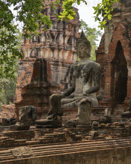 A picture of a Buddha statue at the Wat Mahathat Temple