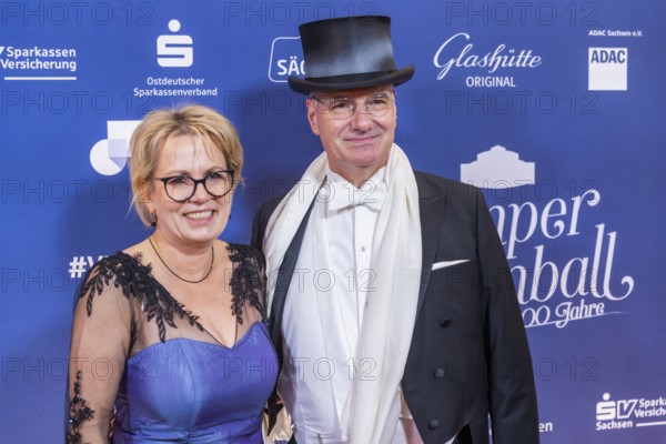 The SemperOperaball 2025 celebrated its 100th anniversary on Friday. Germany's most beautiful classical entertainment event once again proved to be a complete success this year and offered a first-class programme created by top artists. Traditionally, thousands of Dresdeners also celebrated the event of the year outside on the theatre square at the SemperOperairball. Barbara Klepsch and her husband, Minister of State for Culture and Tourism, Dresden, Saxony, Germany