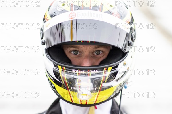 STING RAY ROBB (41) of Payette, Idaho suits up during the Indy 500 Open Test at the Indianapolis Motor Speedway in Speedway IN