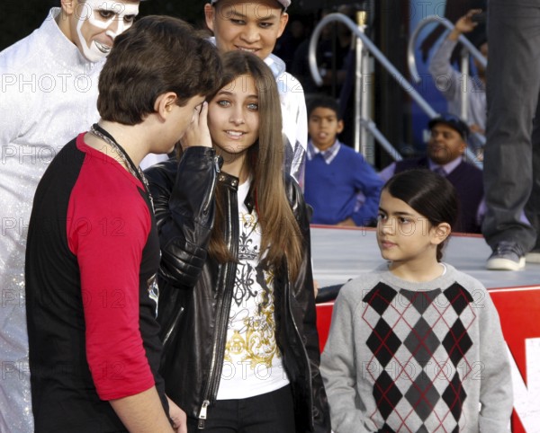 Prince Michael, Blanket and Paris Jackson at the Michael Jackson Hand And Footprint Ceremony held at the Grauman's Chinese Theatre in Los Angeles, USA on January 26, 2012