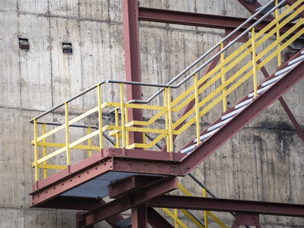 Metal staircase outside the building