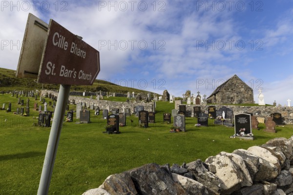 St Barr's Church, church and cemetery, Barra, Outer Hebrides, Scotland, Great Britain