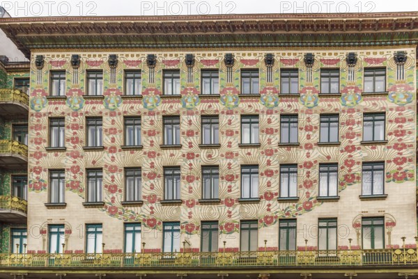 Building in Art Nouveau style constructed by the architect Otto Wagner, Vienna, Austria