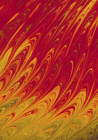 Traditional Ottoman Turkish marbling art patterns as abstract colorful background