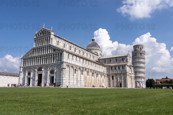 Cathedral and famous leaning tower of Pisa, Italy