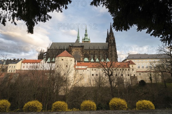 Royal Palace and Sant Vitus Cathedral in Prague, Czechia