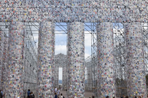'The Parthenon of Books' by the Argentinian conceptual artist Marta Minujin, banned books, documenta 14 exhibition, 2017, Kassel, Germany