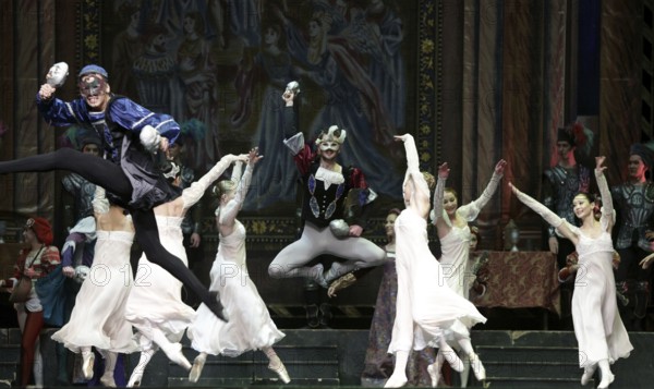Sofia, Bulgaria - November 24, 2016: Artists of Moscow City Ballet are performing Romeo and Juliet spectacle in Bulgaria's National Palace of Culture