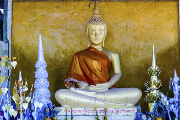 Statue of buddha, digital photo picture as a background, taken in vang vieng, laos, asia