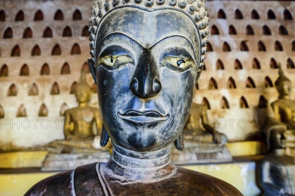 Statue of buddha in thailand, digital photo picture as a background, taken in Sisaket temple laos, asia, taken in Sisaket temple, luang prabang, laos, asia