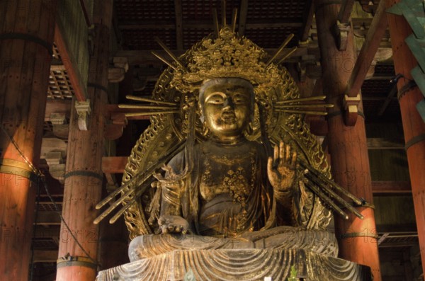 Small buddha statue in the Todai-ji temple in Nara, Japan, Nara, Japan