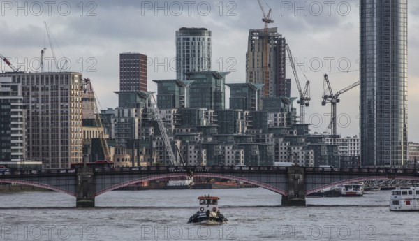London, St George Wharf residential development. On the right bank of the Thames Architects Broadway Malian 2007-12