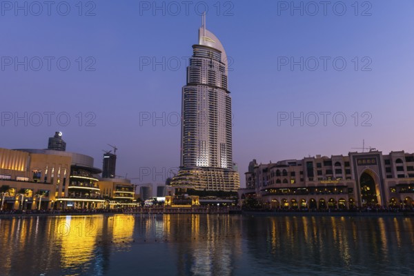 UAE, DUBAI - JANUARY 01: Dubai fountains show place at the Dubai Mall on January 01, 2015