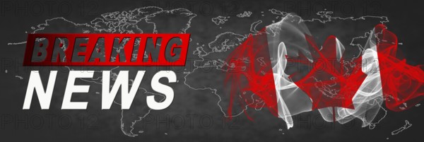 Canada Breaking News, Smoke Flag Background
