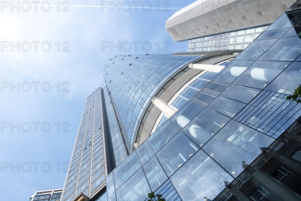 An image of a Frankfurt Germany with some skyscrapers