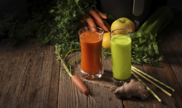 Freshly squeezed vegetable juices