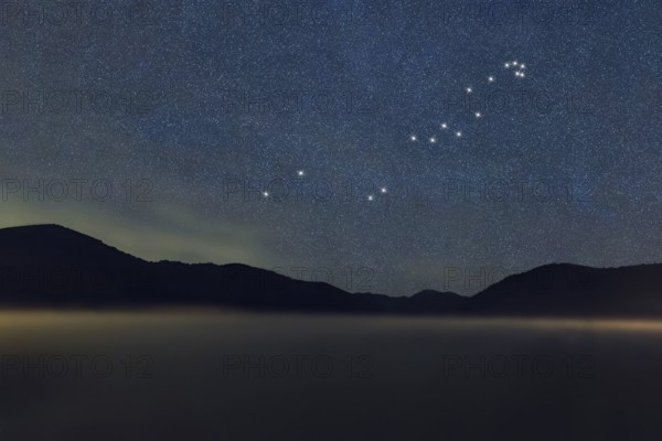 Hydra star constellation, Night sky, Cluster of stars, Deep space, Sea Serpent constellation