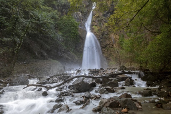 Waterfall in the Brandis Gorge in Lana near Merano, South Tyrol