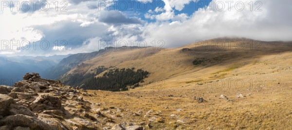 Great view up high in the mountains of Rocky Mountain NP, USA