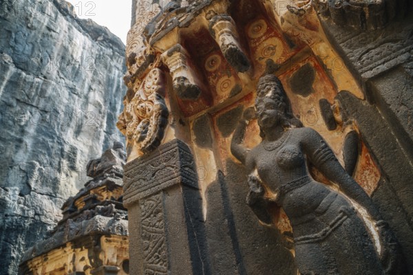 Ellora Caves ancient ruins in Maharashtra, India