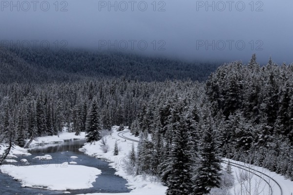 Morants Curve Alberta Lake Louise Banff Canada