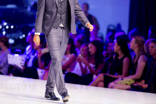 A male model walks the runway during the Autumn/Winter Sofia Fashion Week Show 2016 in Sofia, Bulgaria