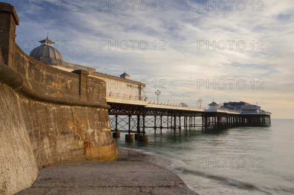 Cromer beach and Pier in Norfolk during a sunrise in the summer, Great Britain