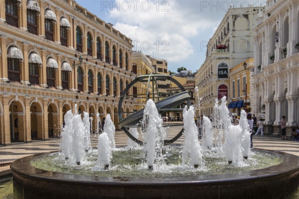 Senado Square (Largo do Senado) is a public square in Macau. It is located in the central area of the Macau Peninsula. Covering an area of 3, 700 square meters (4, 425 square yards), this is one of the four largest squares in Macau, the others being Praça do Centro Cultural, Praça do Lago Sai Van and Praça do Tap Seac. In 2005 it was inscribed on UNESCO's World Heritage List as it forms part of the Historic Centre of Macau