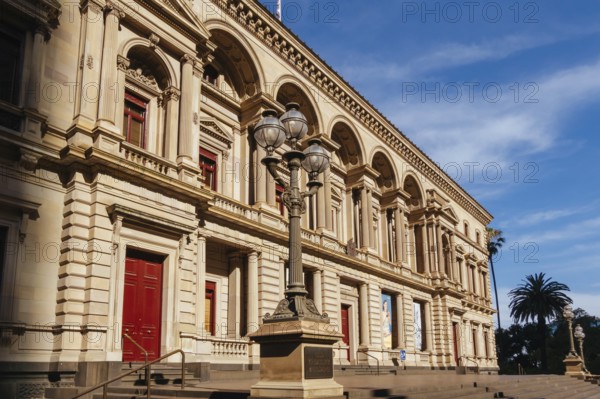 MELBOURNE, AUSTRALIA - JANUARY 8 2025: Old Treasury Building on a hot summer's afternoon in Melbourne CBD, Victoria, Australia