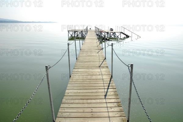 Bathing jetty, Danubius Hotel Helikon, Keszthely, Lake Balaton, Hungary