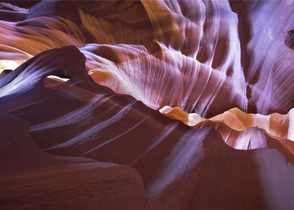 The well-known canyon of Antelope in the USA in a bright sunny day
