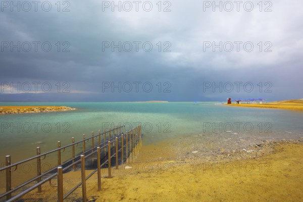 Storm clouds above the Dead Sea in Israel