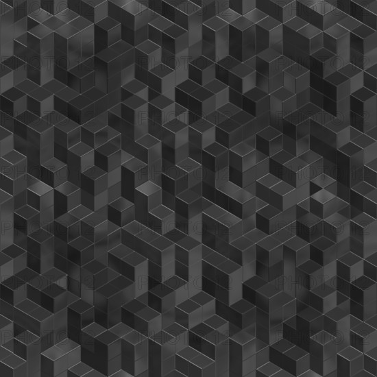 A cube endless background texture 3d illustration