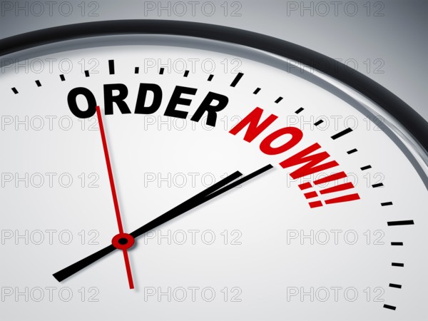 An image of a nice clock with order now