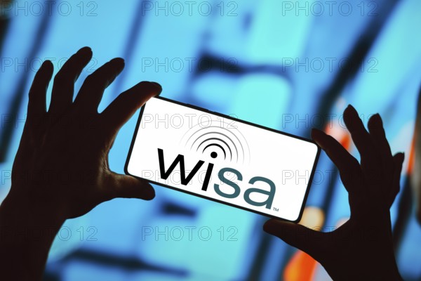 April 15, 2024, Brazil. In this photo illustration, the WiSA Technologies, Inc. logo is displayed on a smartphone screen