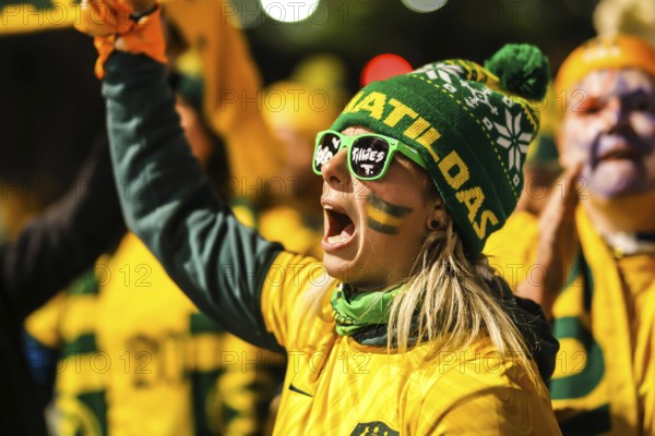 MELBOURNE, AUSTRALIA, JULY 31: Fans before Australia plays Canada at the FIFA Women's World Cup Australia & New Zealand 2023 at Melbourne Rectangular Stadium on July 31, 2023