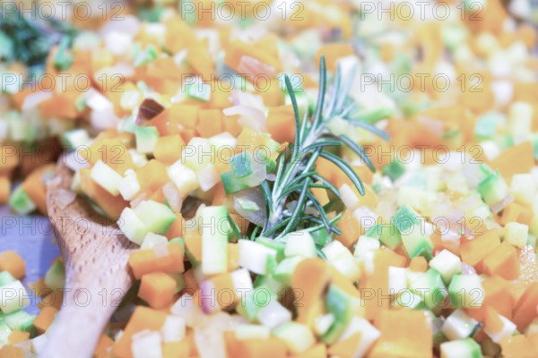 Some coloured, tastefully and healthy chopped vegetables