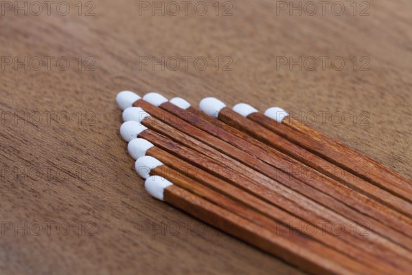 Detail of luxury matches on the wooden desk