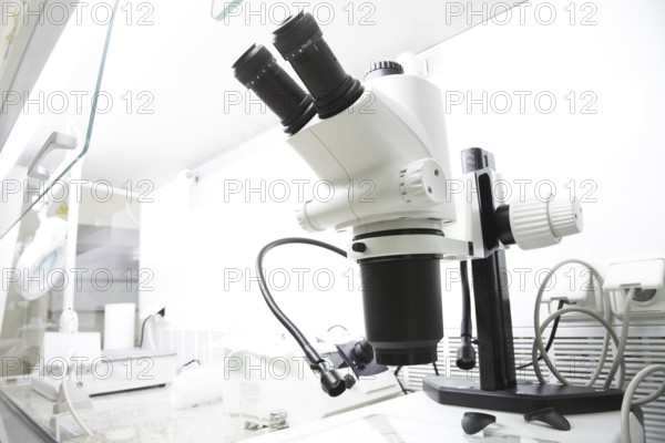 Modern microscope in the molecular biology lab